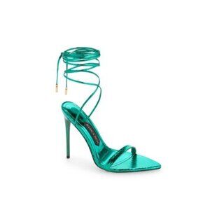 NEW Jessica Rich Ankle Strap Heeled Sandal in Green